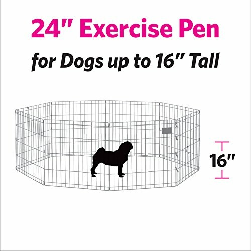 24-inch exercise pen for dogs up to 16 inches tall