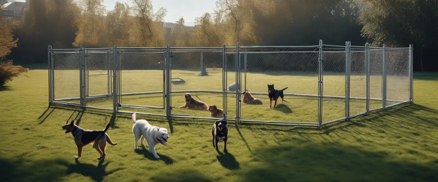 Outdoor dog exercise pen